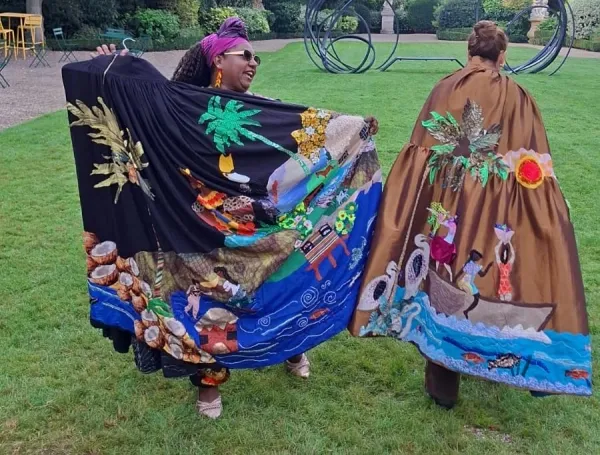 Juana Ruiz y las Tejedoras de Mampuján en la Semana de la Moda de París