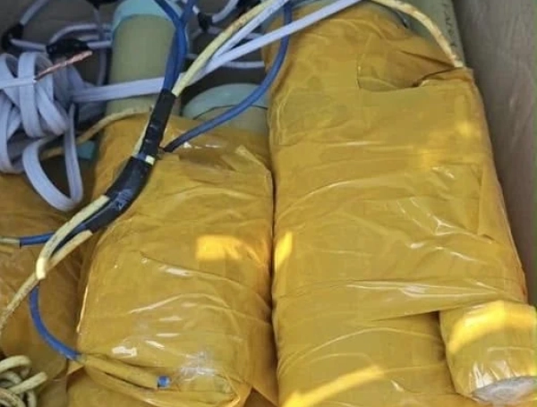 Operativo que detectó los 400 kilos de explosivos.