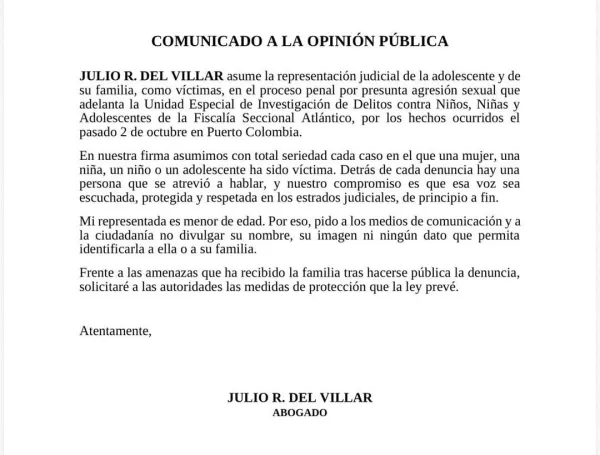 comunicado abogado