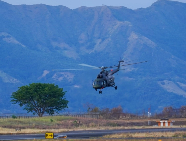 Uno de los helicópteros del Ejército.