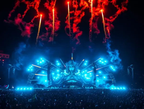 Primera noche del festival EDC en Medellín.