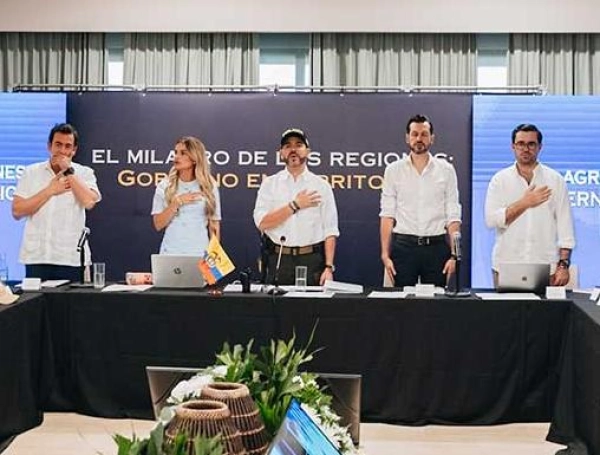 Visita del presidente de la Republica, Abelardo De La Espriella, a San Andrés.