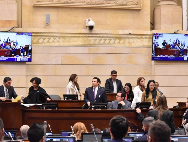 Votación del presupuesto en el Senado.