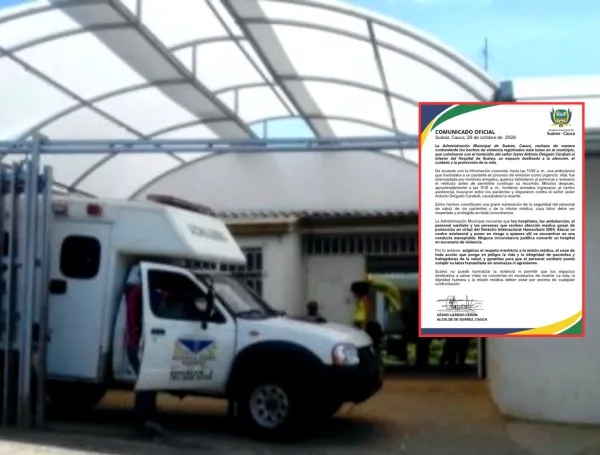 Hospital Suárez Cauca - comunicado