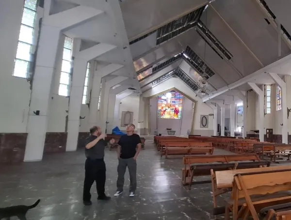 Los daños en la parroquia de Roldanillo.
