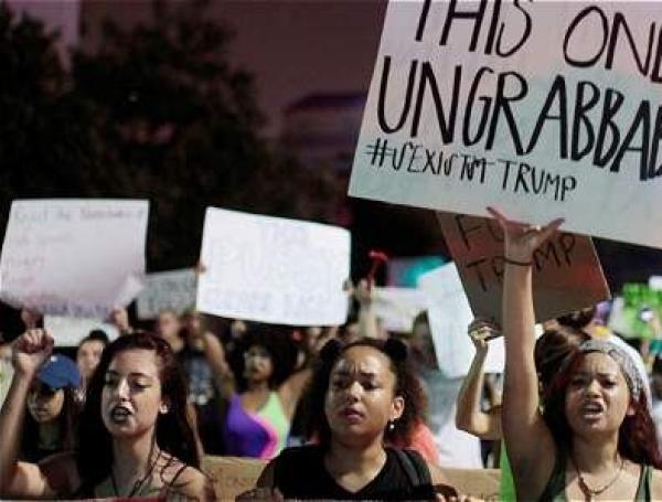 Protesta contra Donald Trump en Nueva York
