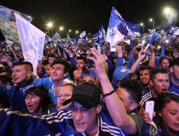 Los hinchas de Millonarios celebraron el título en la Liga Águila