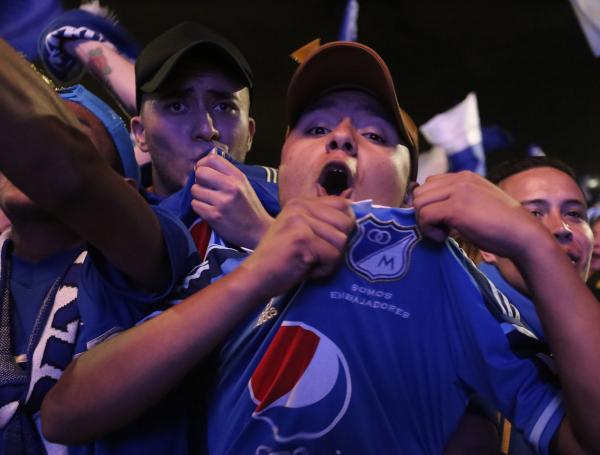 Los hinchas de Millonarios celebraron el título en la Liga Águila