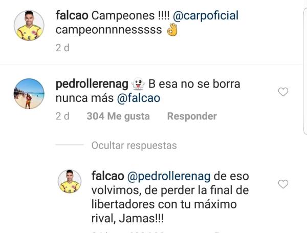 Respuesta de Falcao a hincha que le recordó el descenso B a River