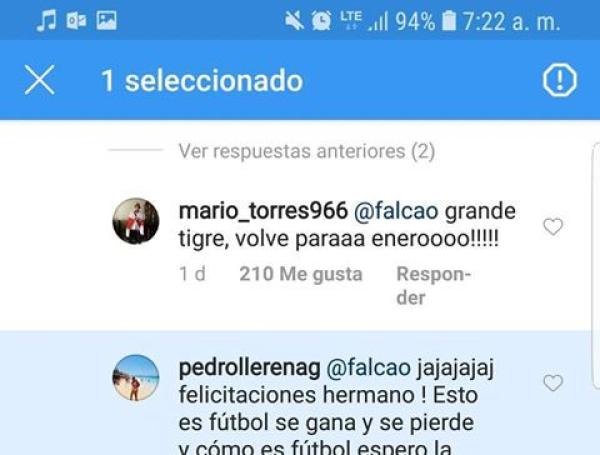 Respuesta de Falcao a hincha que le recordó el descenso B a River