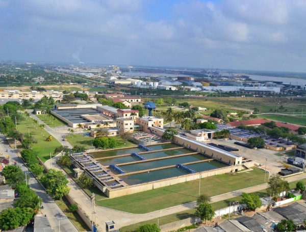 Panóramica del acueducto de Barranquilla, que es operado por la empresa Triple A.