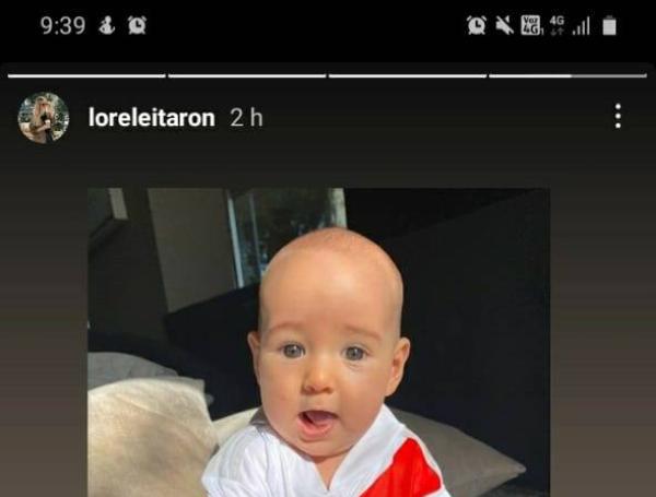 Radamel Falcao: imagen de su hijo Jedidiah con la camiseta de River Plate
