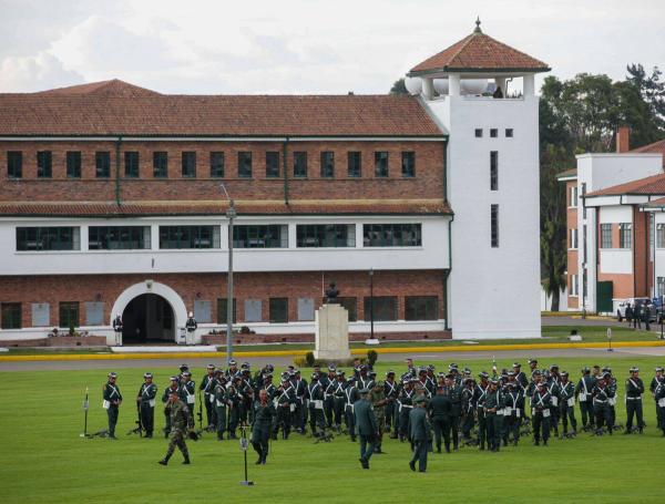 En la Escuela Militar José María Córdova ya tenían todo listo para la ceremonia.