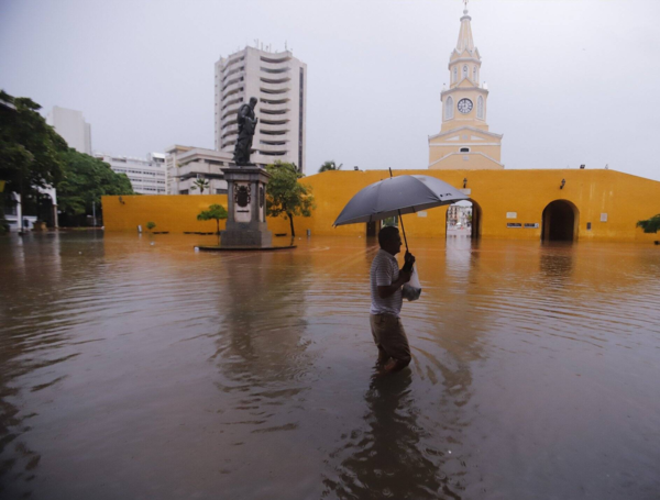 Las fuertes lluvias provocaron inundaciones en diferentes sectores de Cartagena a inicios de este mes.
