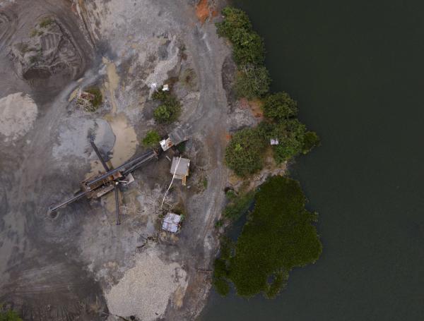 Gold-mining area in Bajo Cauca, Antioquia