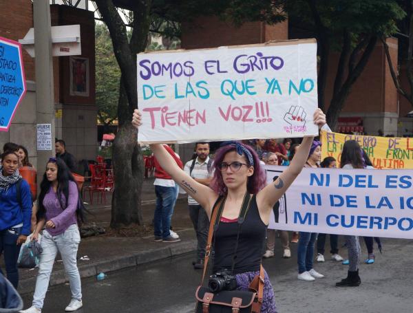 Marcha contra la violencia hacia las mujeres en el país.