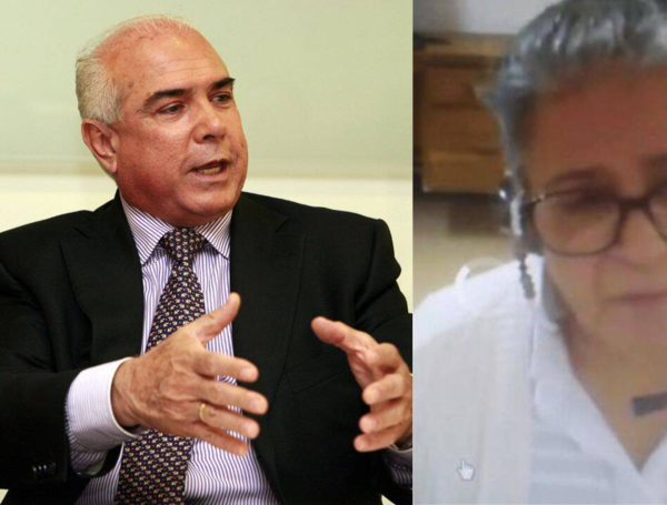 Jorge Visbal Martelo, exsenador y expresidente de Fedegán, y Sor Teresa Gómez, sobreviviente del 'clan Castaño'.