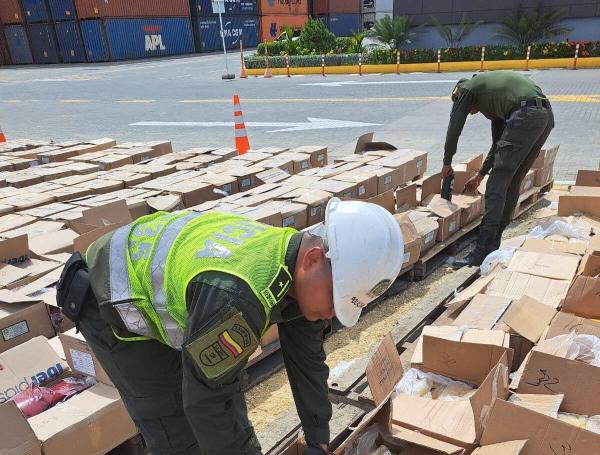 La cocaína estaba escondida en frutas congeladas.
