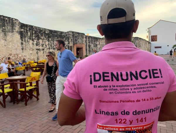 Campaña de comerciantes del Centro Histórico contra la explotación sexual en Cartagena.