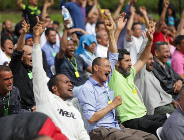 Habitantes de calle en el almuerzo en Casa de Nariño este 24 de diciembre.