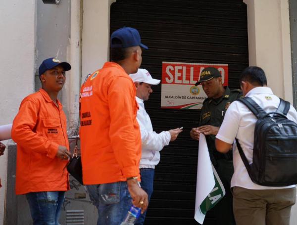 Locales sellados en el Centro Histórico de Cartagena