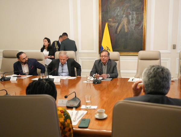 El presidente Gustavo Petro durante el último consejo de ministros.