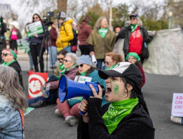 Protestas a las afueras de la Corte Suprema de Estados Unidos.