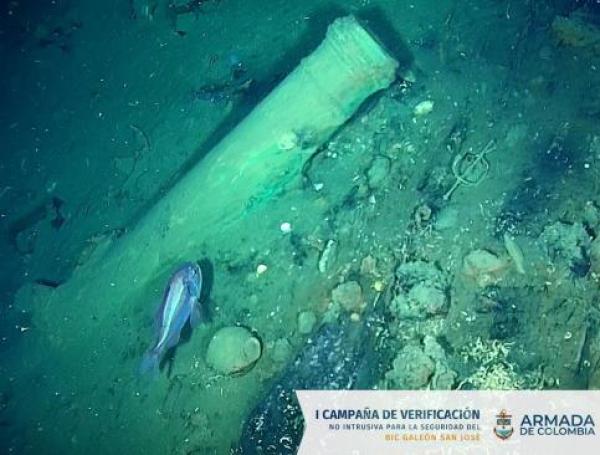 Imagen de una de las exploraciones de la Armada Nacional al sitio donde est?? el Gale??n San Jos??.