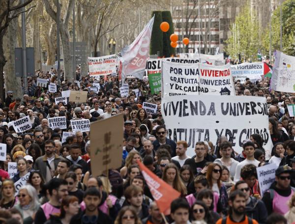 Miles protestan en España contra el alto precio de los alquileres y la ...