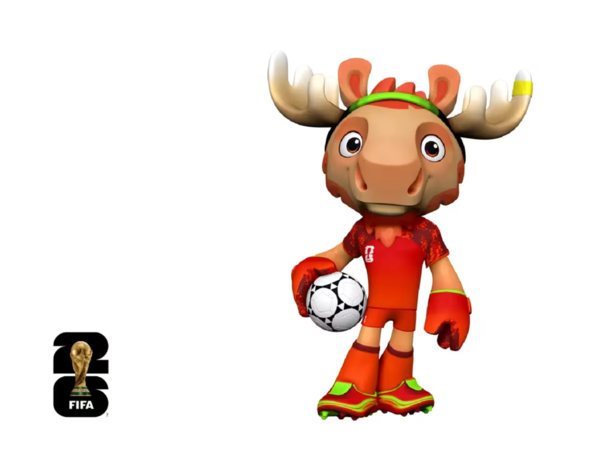 Maple, mascota de Canadá para el Mundial 2026.