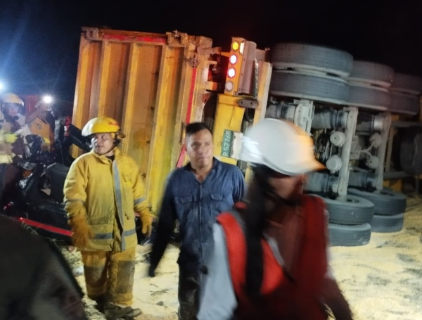 Accidente en la vía al mar en el Valle.