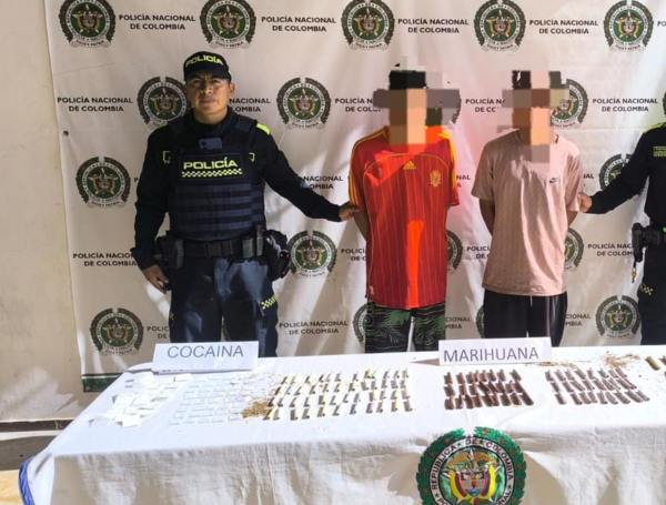 Dos de los capturados en Yumbo.