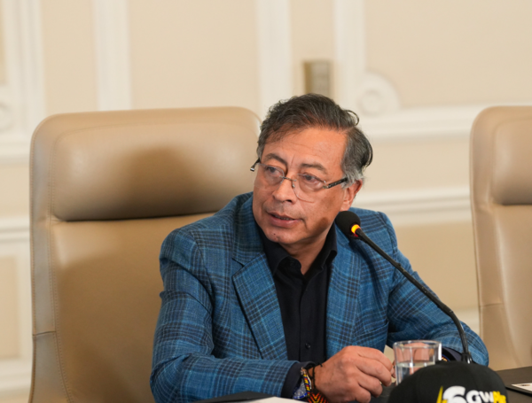 El presidente Gustavo Petro en el consejo de ministros.