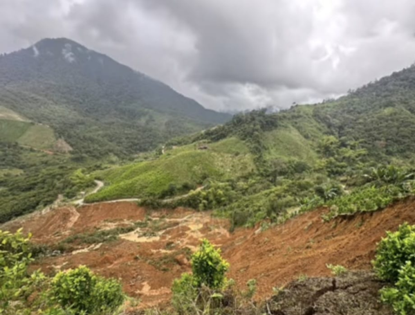 Gigantesco derrumbe en Nariño.