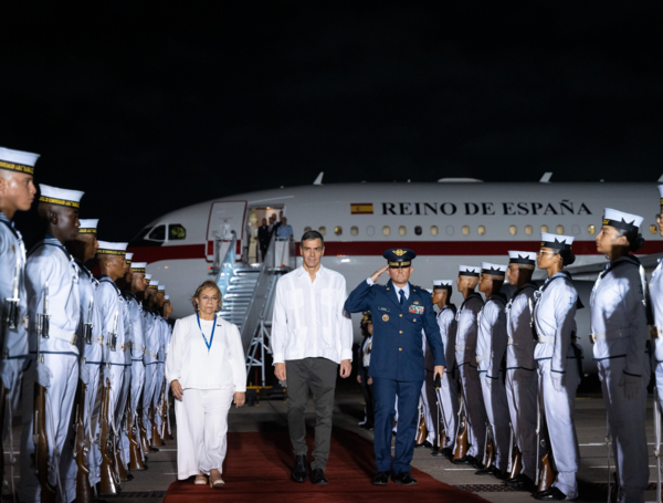 Presidente de Gobierno de España, Pedro Sánchez, aterriza en la Cumbre Celac-UE en Colombia