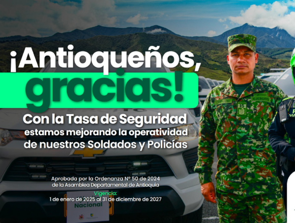 Tasa de seguridad Antioquia