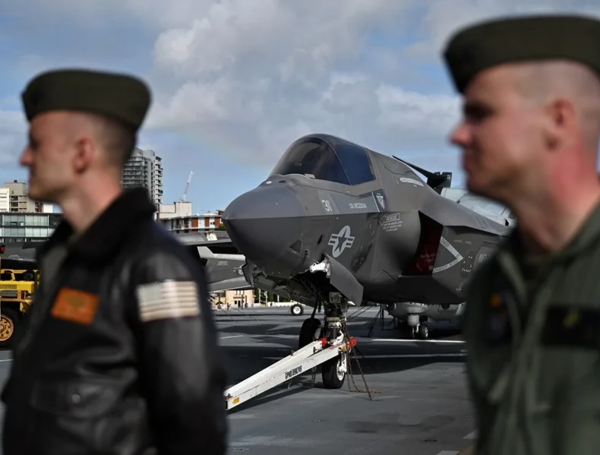 En el video se observan aviones de combate tipo AV-8B Harrier II del Cuerpo de Marines