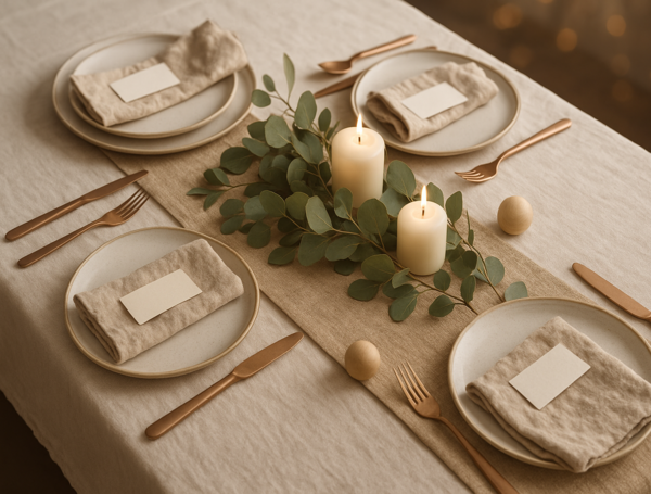 Camino De Mesa Navideño 2025/2026 | Decoración Festiva De Poliéster | Regalo Original