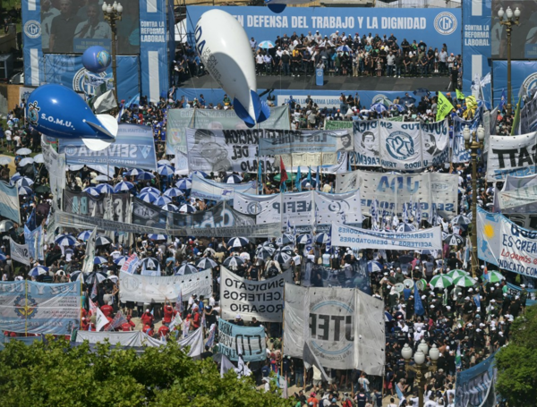 Protestas en Argentina contra la reforma laboral