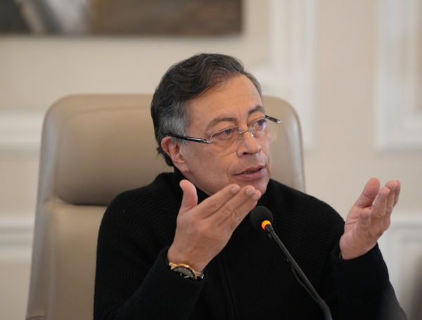El presidente Gustavo Petro en el consejo de ministros de este 19 de enero.