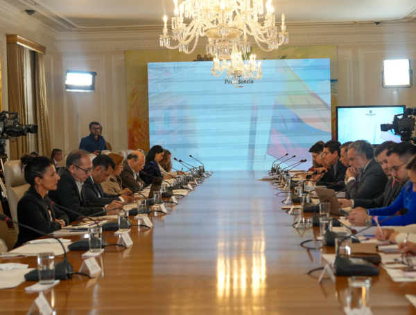 El presidente Gustavo Petro en el consejo de ministros de este 19 de enero.