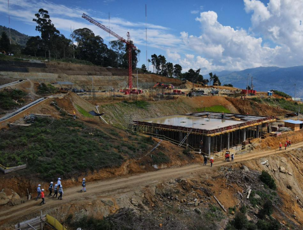 Imagen panorámica de la construcción del penal.