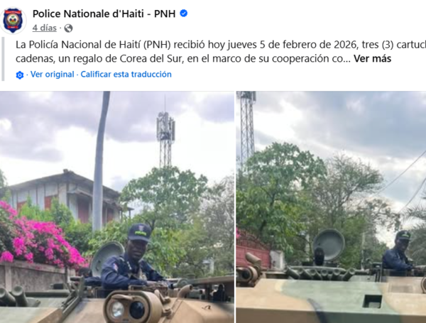 la Dirección General de la Policía indicó que la donación forma parte de la cooperación bilateral entre los gobiernos