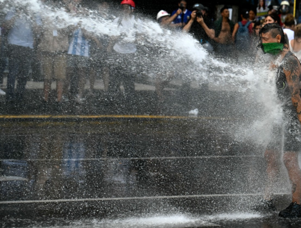 Protestas en Argentina contra la reforma laboral.
