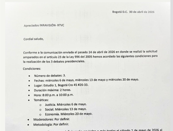 Inravisión organiza tres debates presidenciales en mayo sin los punteros Cepeda, Valencia y De la Espriella — image 6