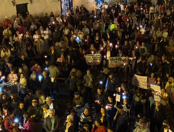 Manifestaciones en Villa de Leyva tras ma captura del alcalde Víctor Gamboa.
