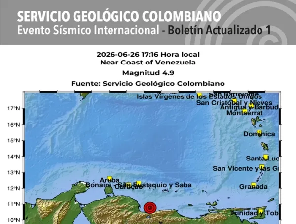 Temblor hoy