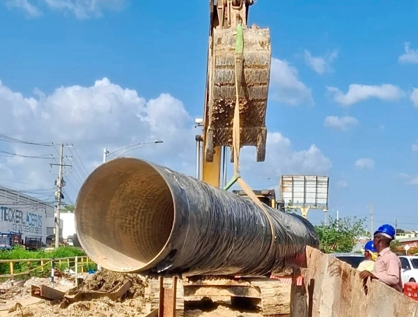 Aguas de Cartagena ALCANZA UN 85% DE AVANCE EN LA INSTALACIÓN DE UNA NUEVA TUBERÍA PARA TRANSPORTE DE AGUA CRUDA