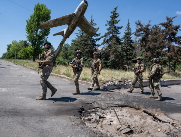 Brigada de Ucrania en el frente de la región de Donetsk, en el contexto de la invasión de Rusia