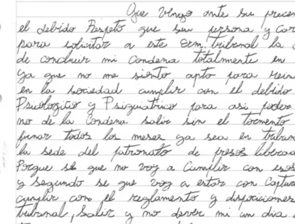 La carta escrita por Augusto Manuel Pacicco,